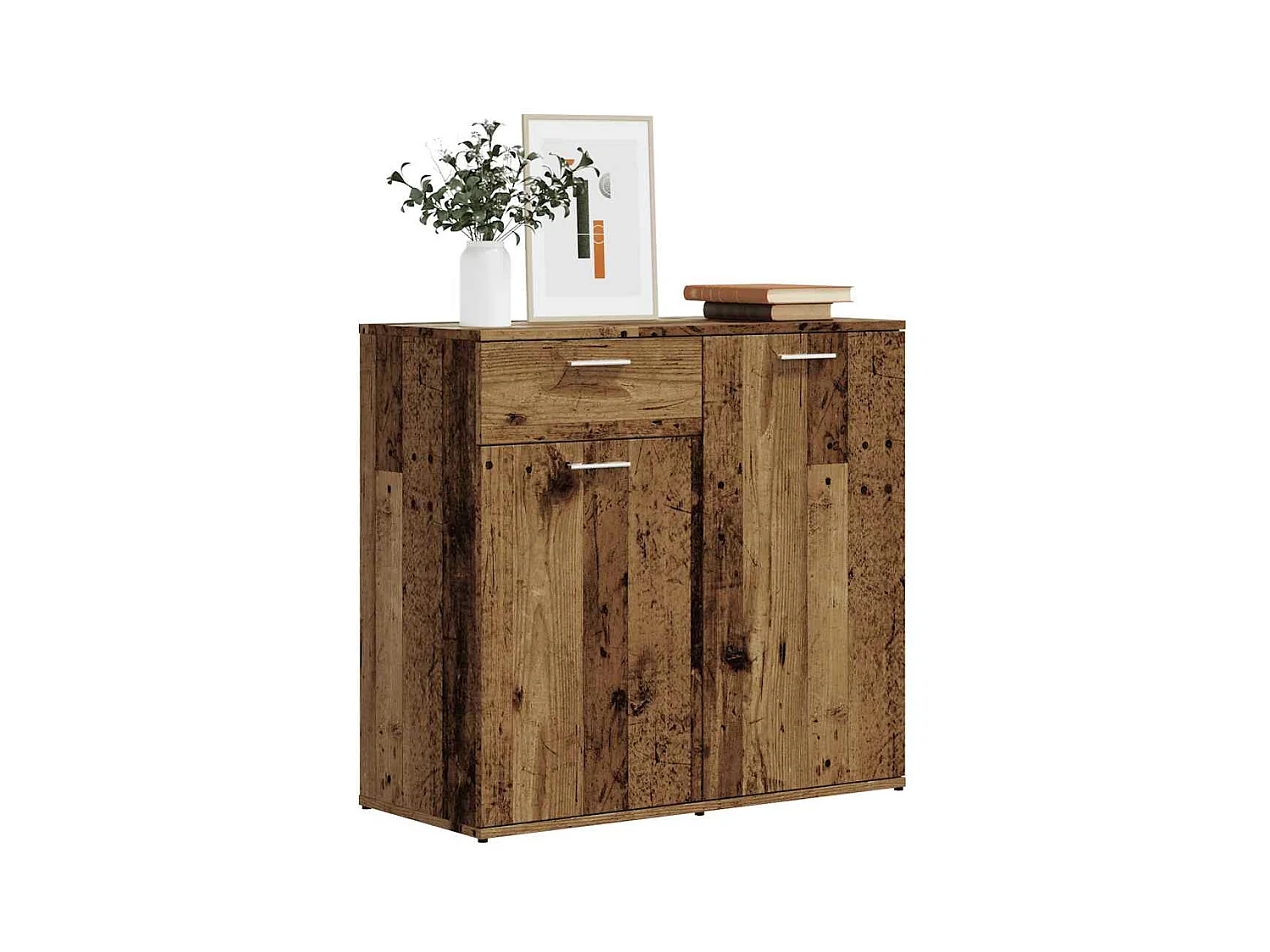 Buffet vieux bois 80x36x75 cm bois d'ingénierie