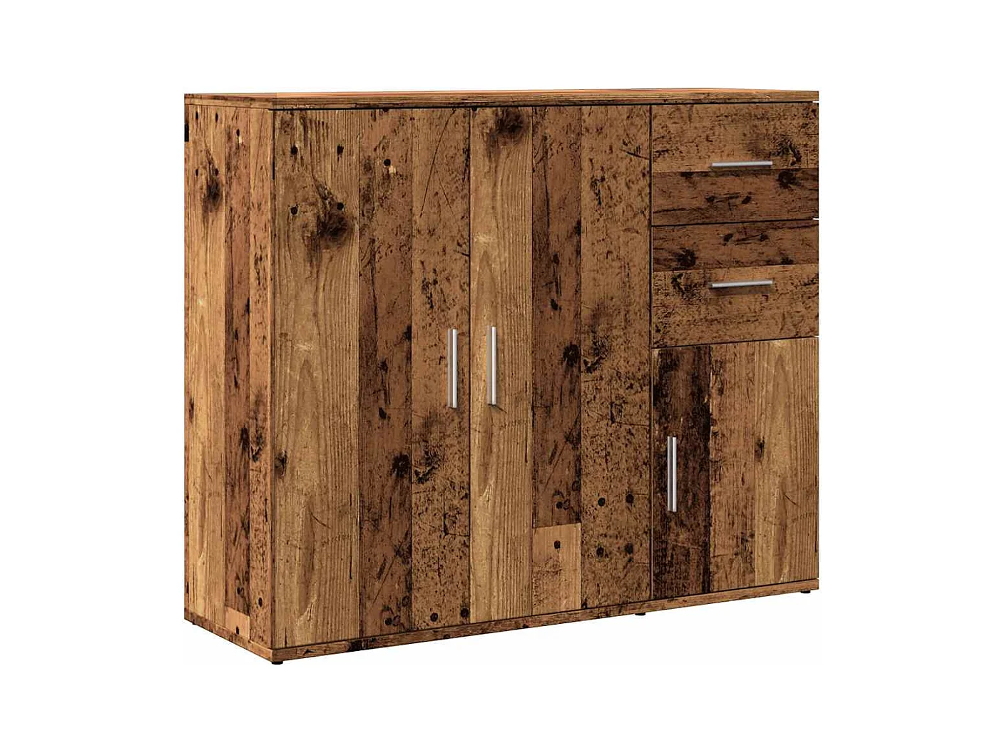 Buffet vieux bois 91x29,5x75 cm bois d'ingénierie