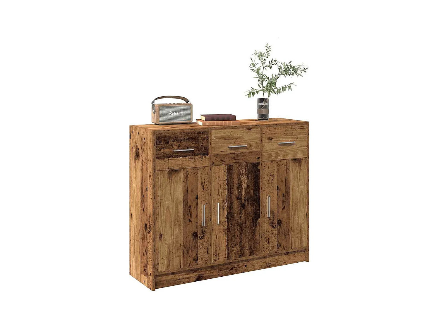 Buffet vieux bois 91x28x75 cm bois d'ingénierie