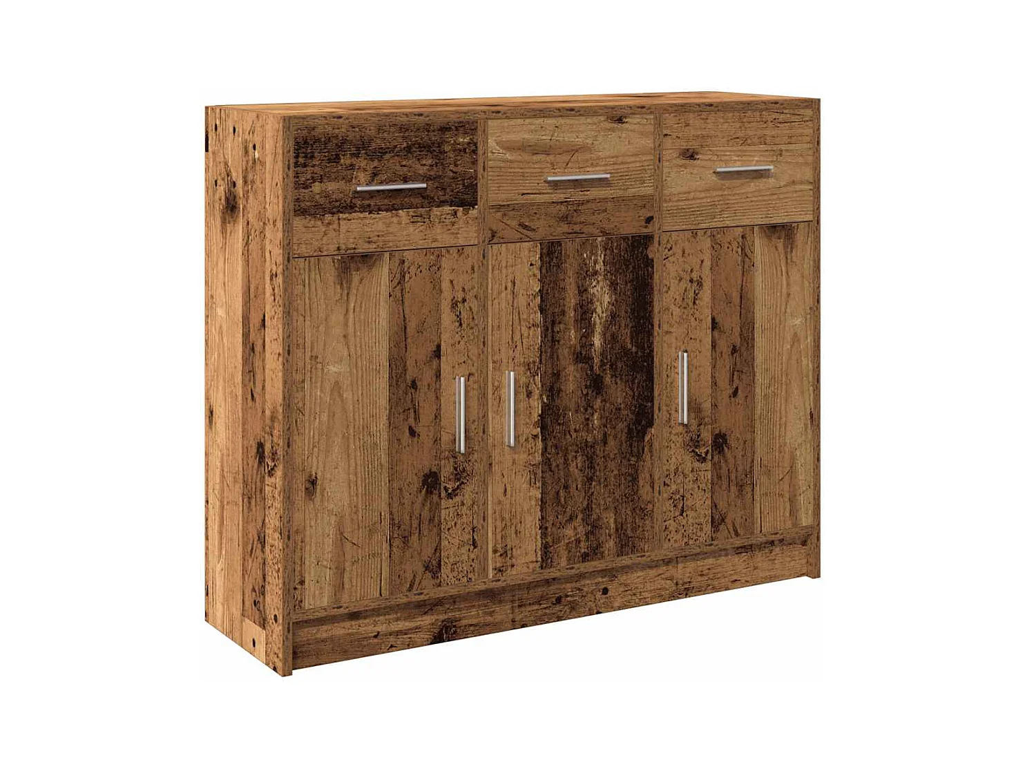 Buffet vieux bois 91x28x75 cm bois d'ingénierie