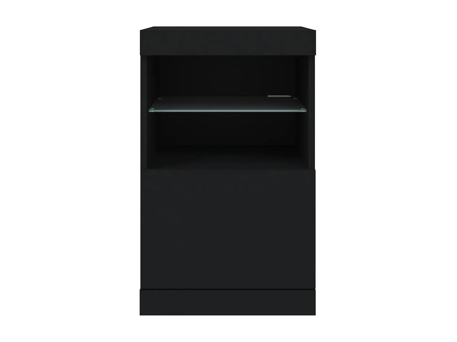 Buffet avec lumières LED noir 41x37x67 cm