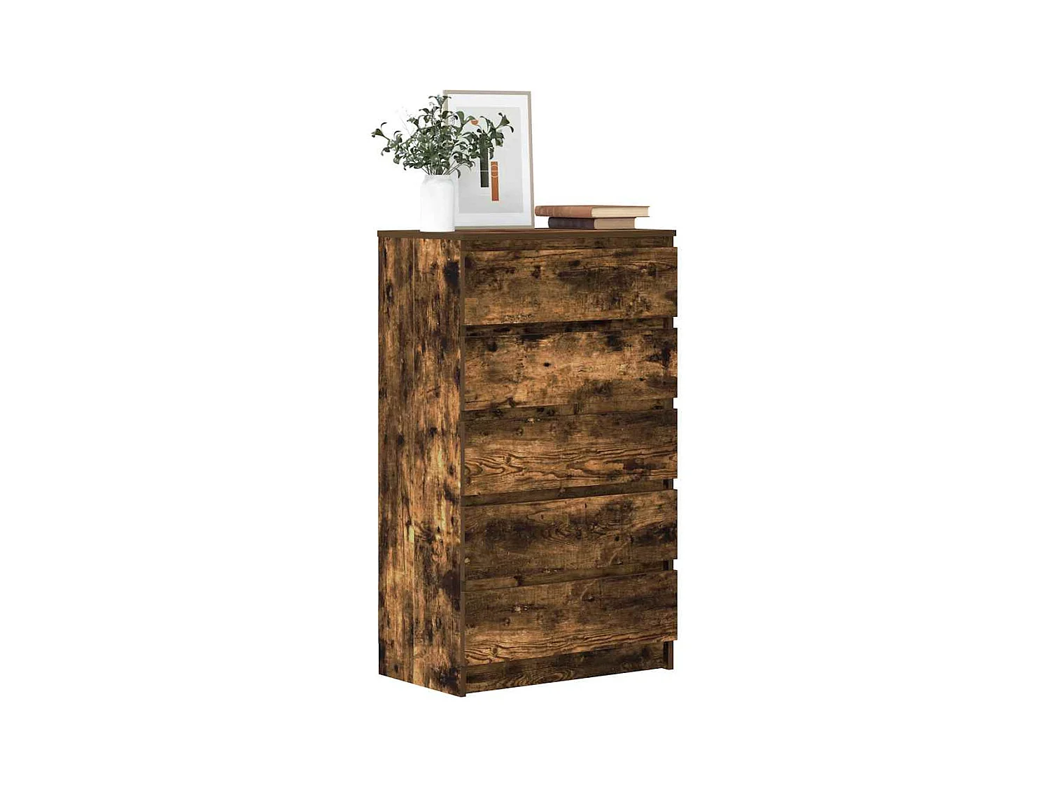Ladekast Gerookt eikenhout 60x36x103 cm Technisch hout