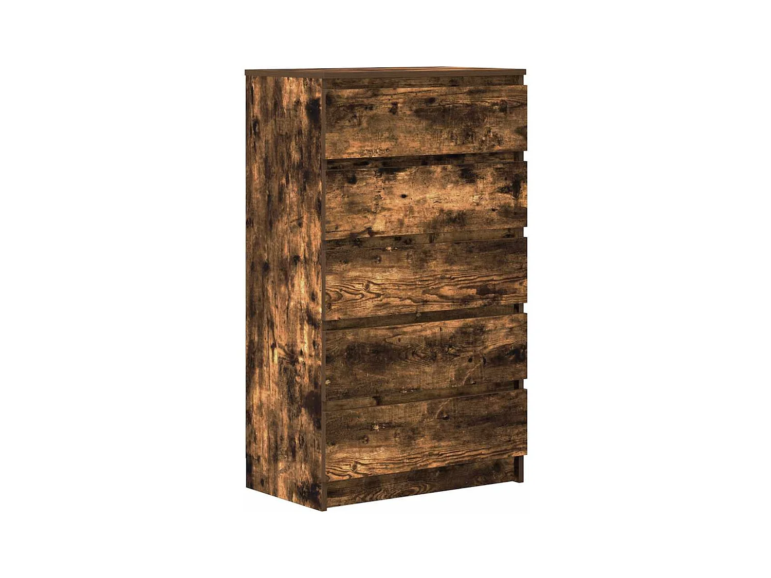 Ladekast Gerookt eikenhout 60x36x103 cm Technisch hout
