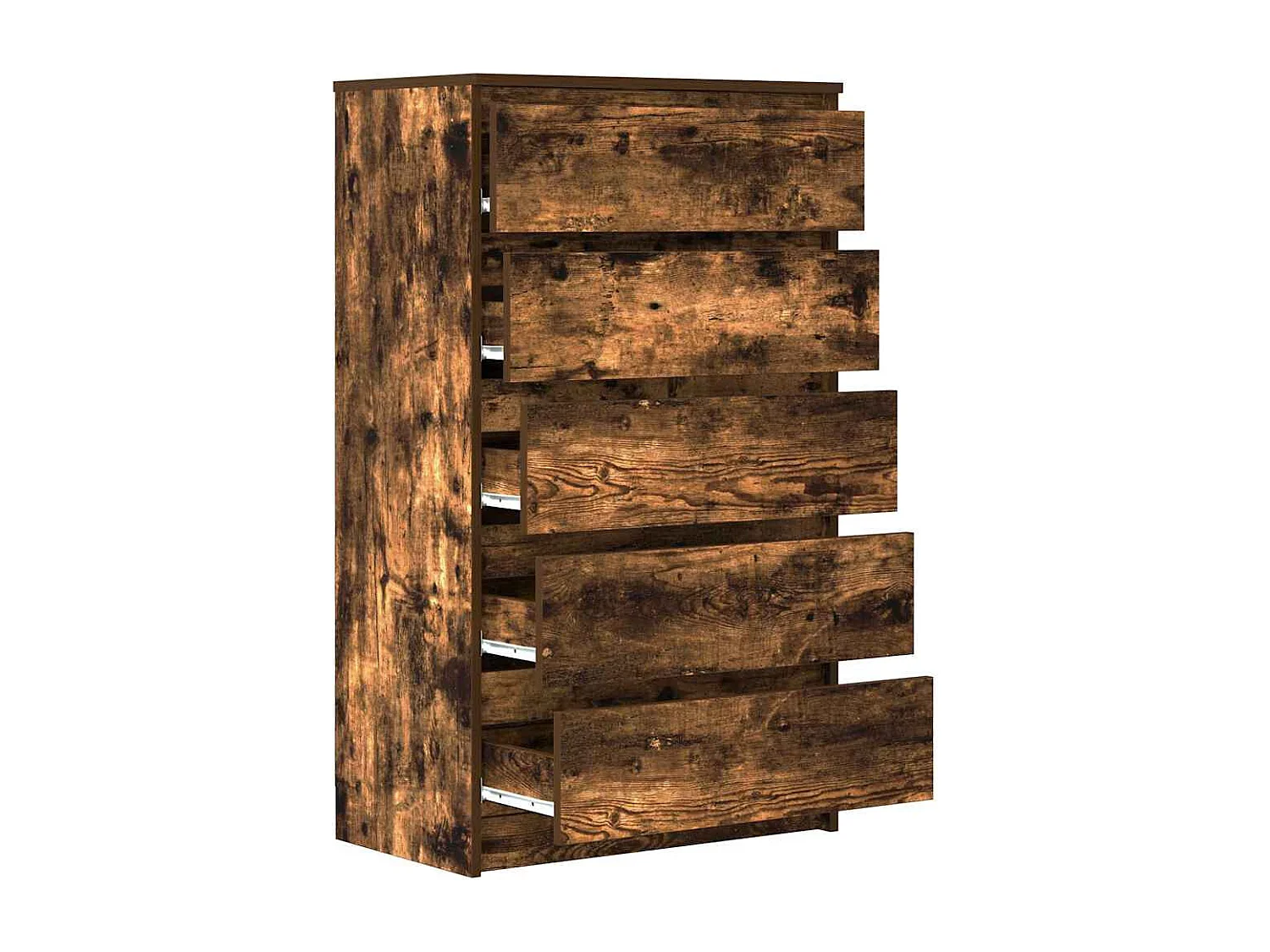 Ladekast Gerookt eikenhout 60x36x103 cm Technisch hout