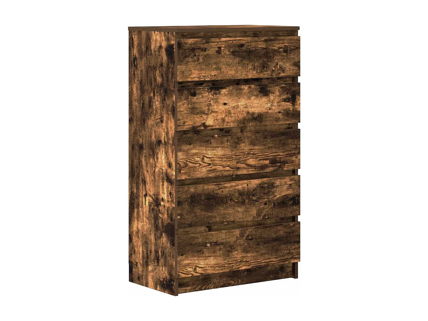 Cassettiera Rovere affumicato 60x36x103 cm Legno composito