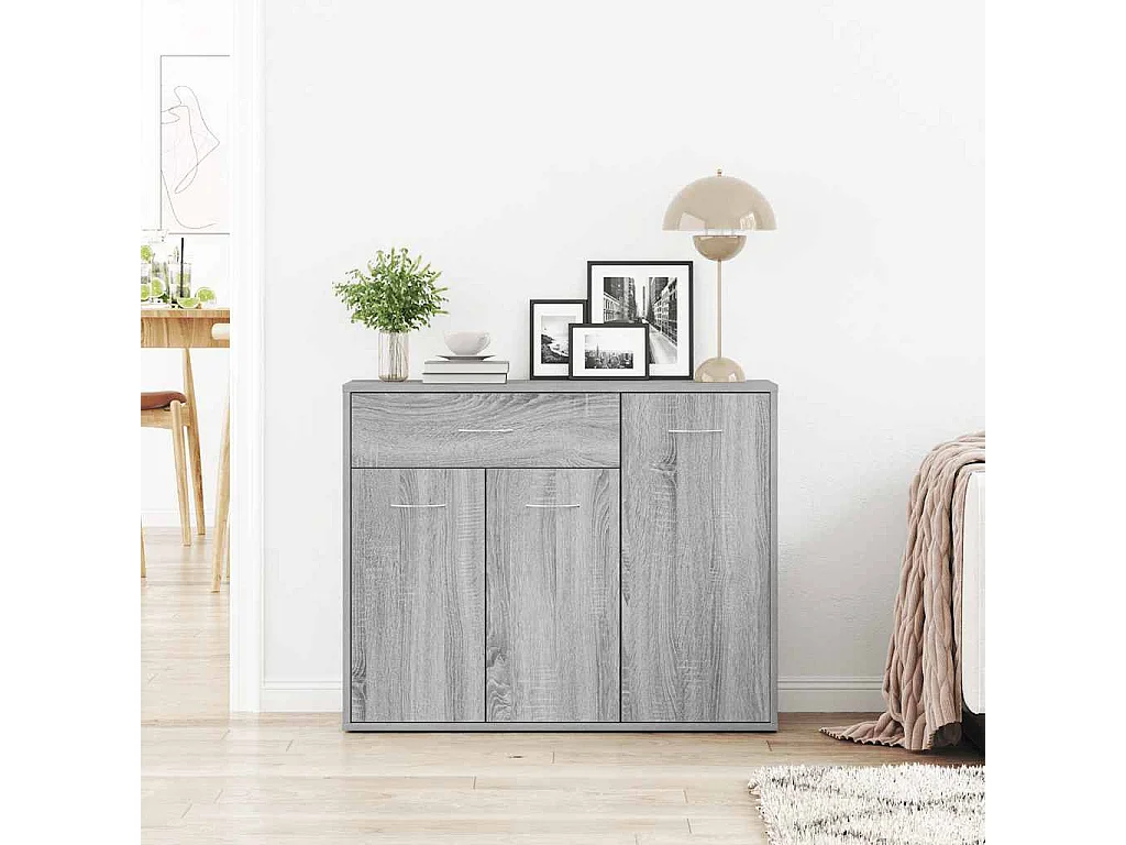 Buffet Sonoma gris 88x30x70 cm Bois d'ingénierie