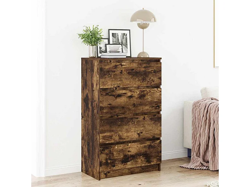 Gerookt Eiken Dressoir 60x35x98,5 cm Engineered Wood