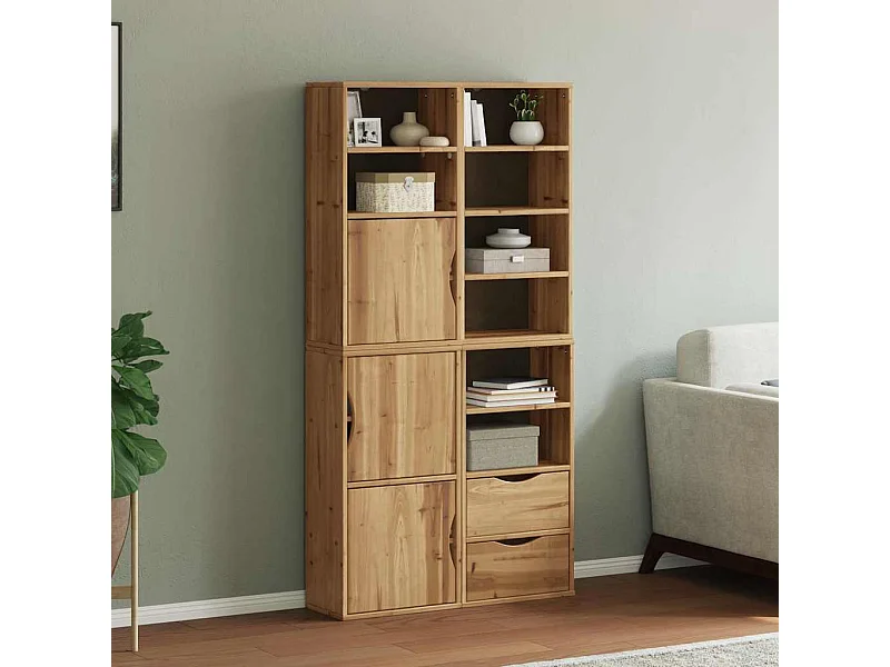 Armoires latérales 4 pcs ODDA 40x24x79 cm bois massif pin