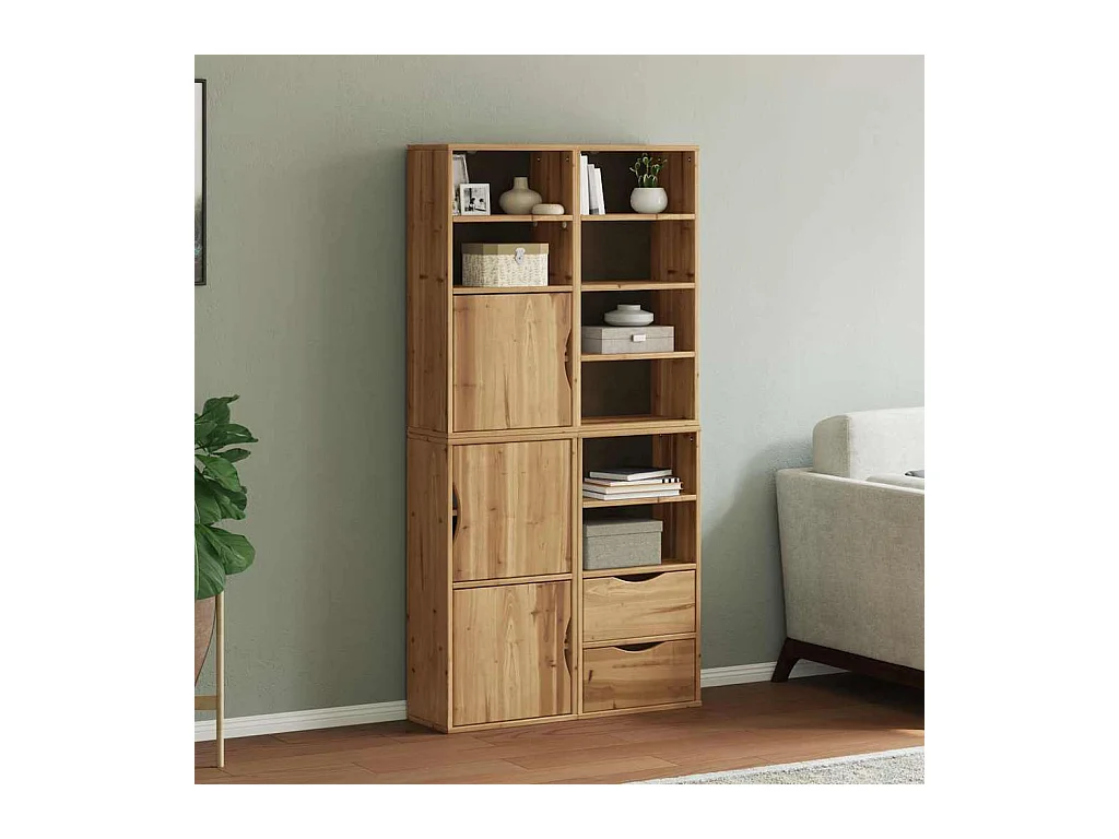 Armoires latérales 4 pcs ODDA 40x24x79 cm bois massif pin