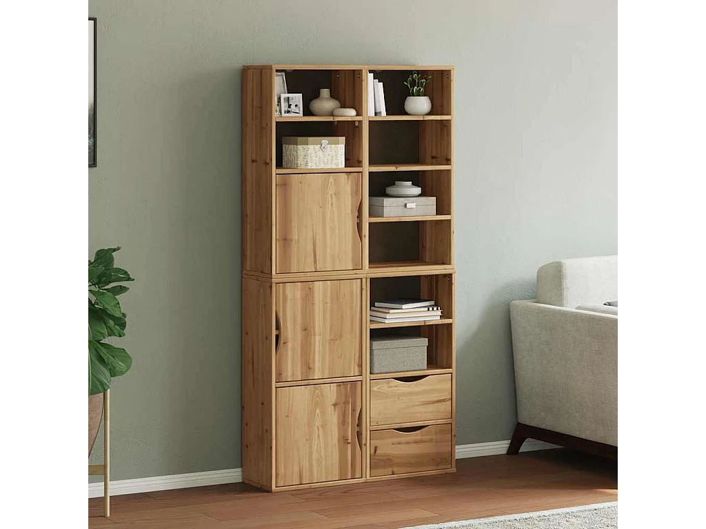 Armoires latérales 4 pcs ODDA 40x24x79 cm bois massif pin