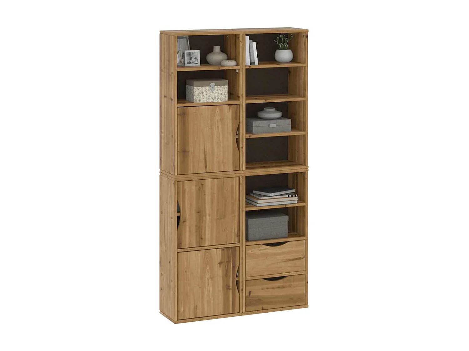 Armoires latérales 4 pcs ODDA 40x24x79 cm bois massif pin