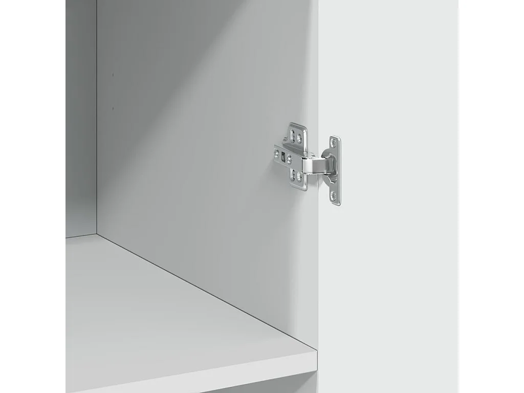 Buffet haut blanc 70x42,5x185 cm bois d'ingénierie