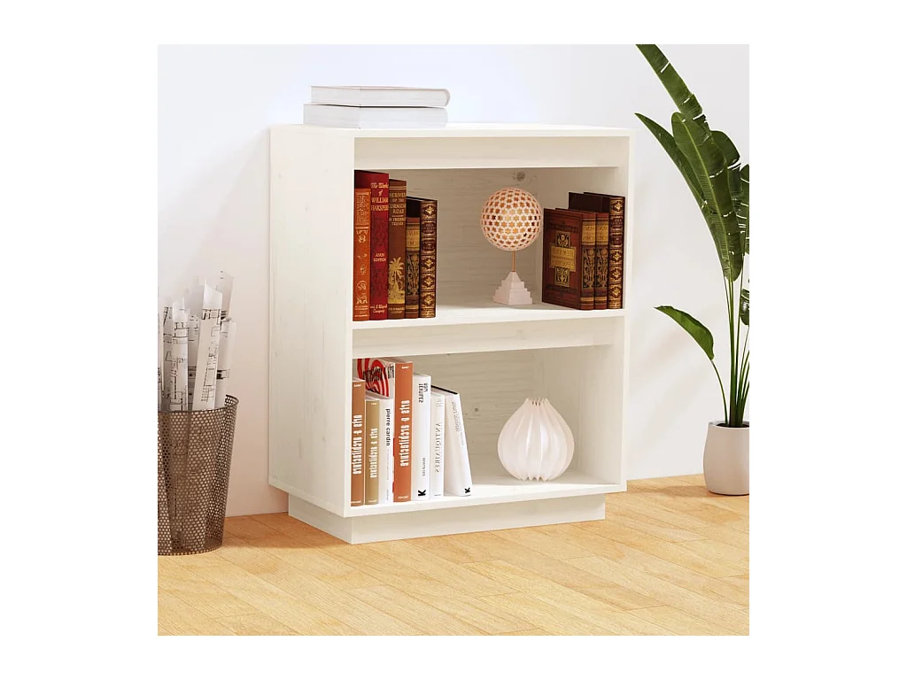 Armoire console Blanc 60x34x75 cm Bois de pin solide