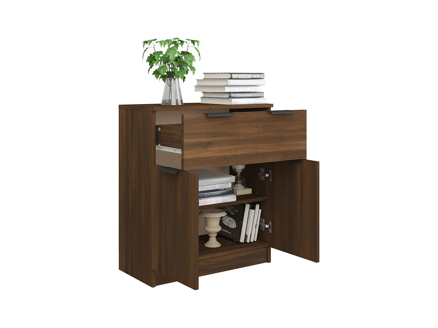 Sideboard aus brauner Eiche 60x30x70 cm Holzwerkstoff