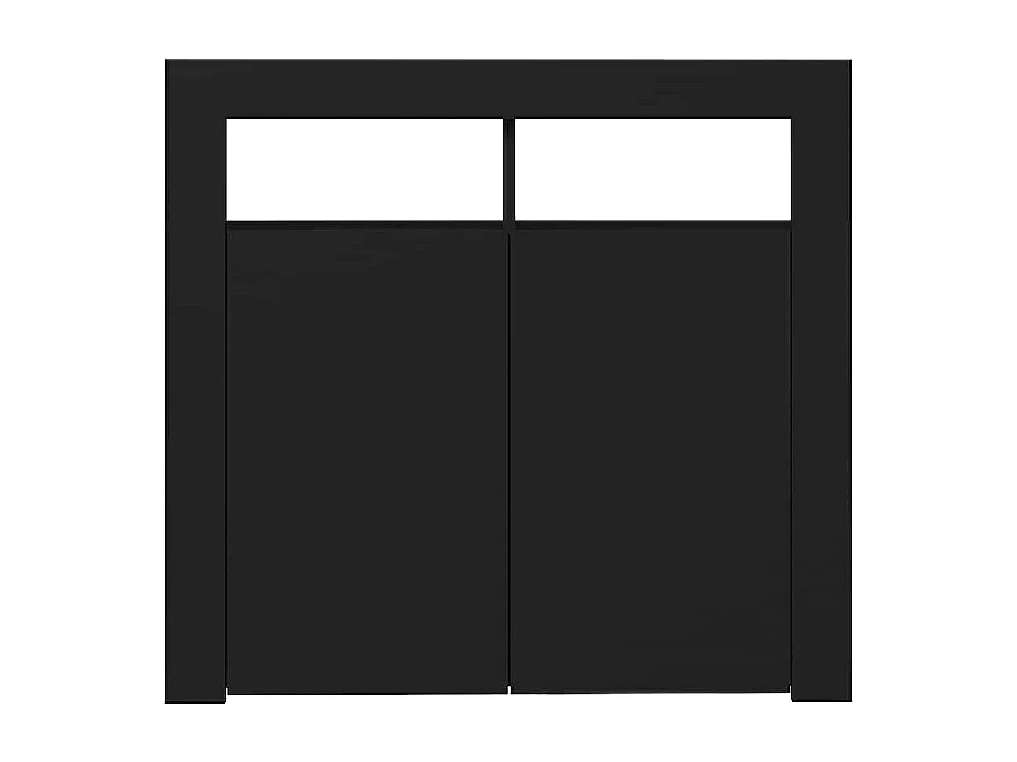 Buffet avec lumières LED noir 80x35x75 cm