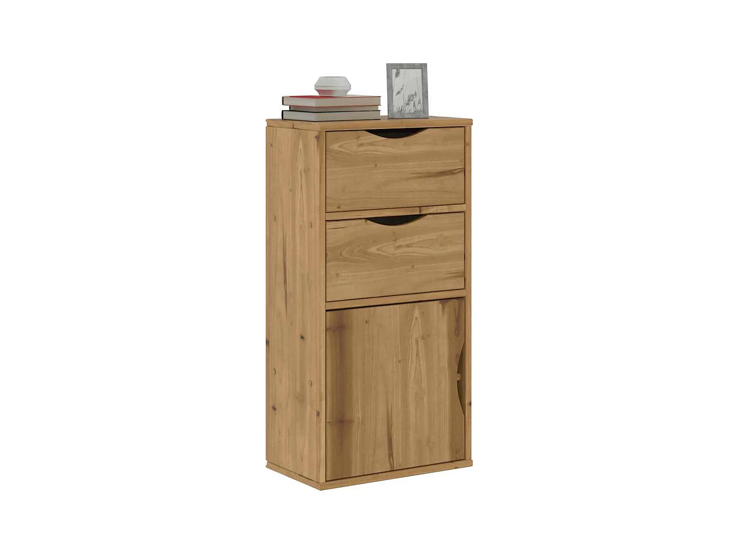Armoire latérale avec tiroirs ODDA 40x24x79 cm bois massif pin