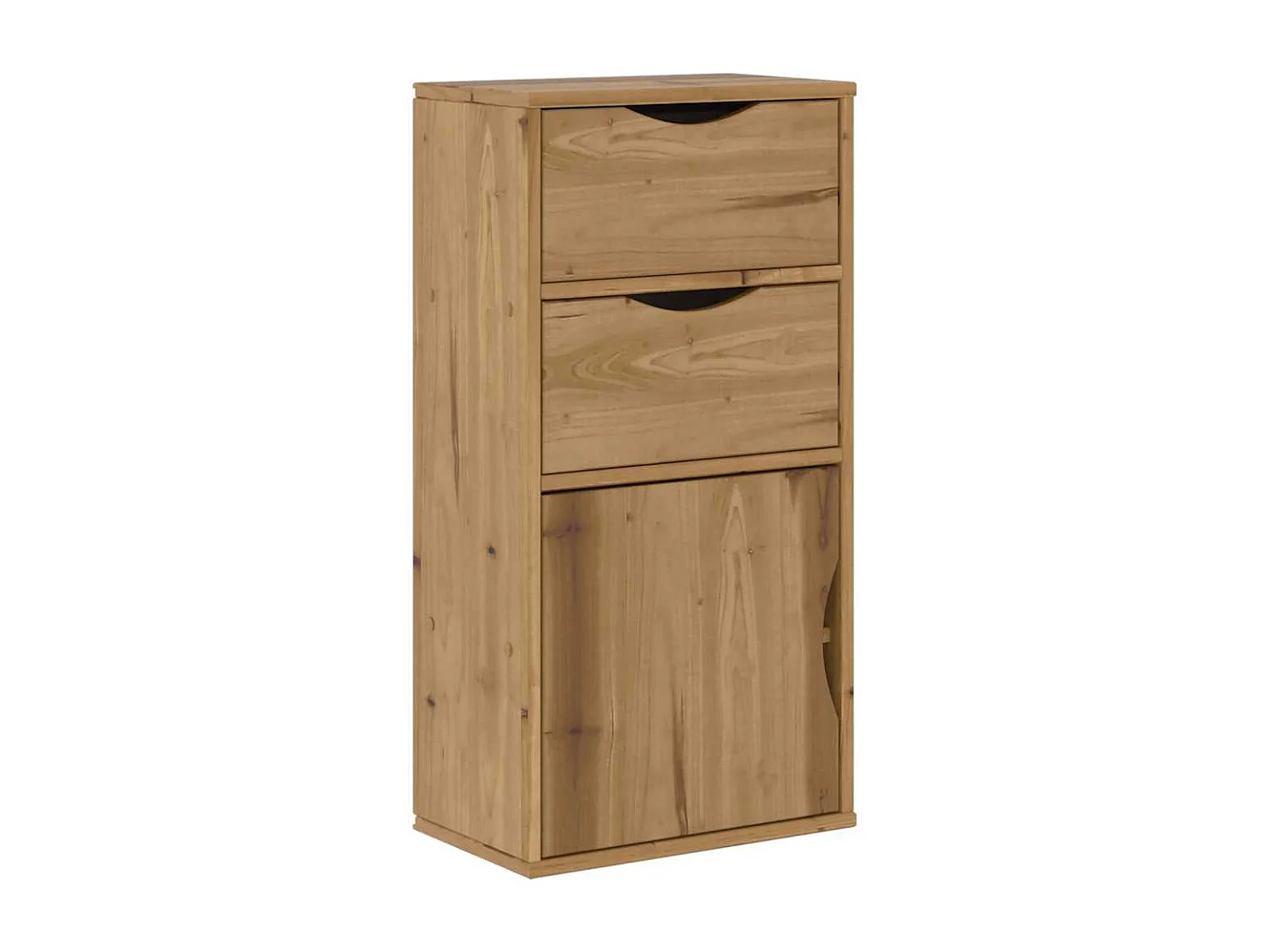 Mobiletto laterale con cassetti ODDA 40x24x79 cm in legno massello di pino
