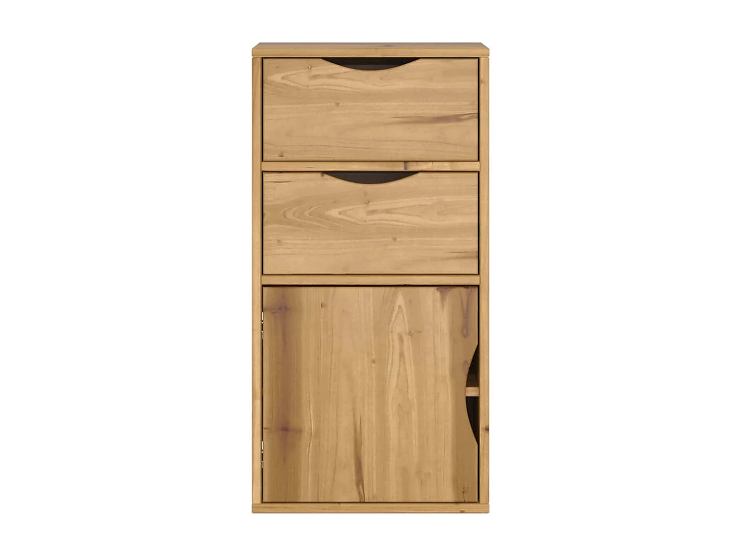 Mobiletto laterale con cassetti ODDA 40x24x79 cm in legno massello di pino