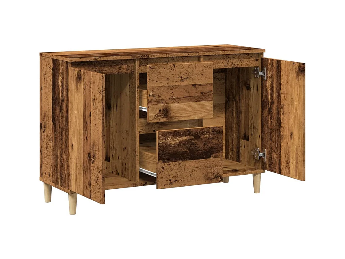 Buffet vieux bois 102x35x70 cm bois d'ingénierie