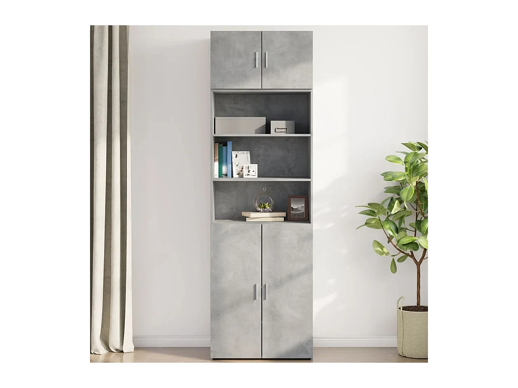 Armoire murale gris béton 70x42,5x40 cm bois d'ingénierie