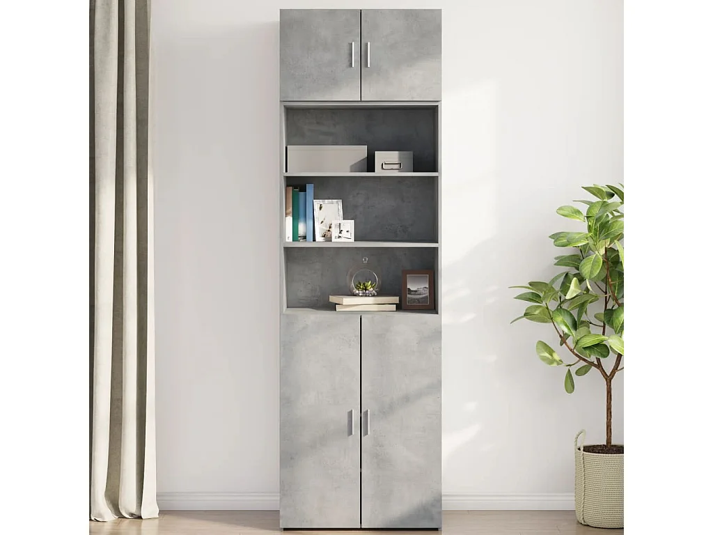 Armoire murale gris béton 70x42,5x40 cm bois d'ingénierie