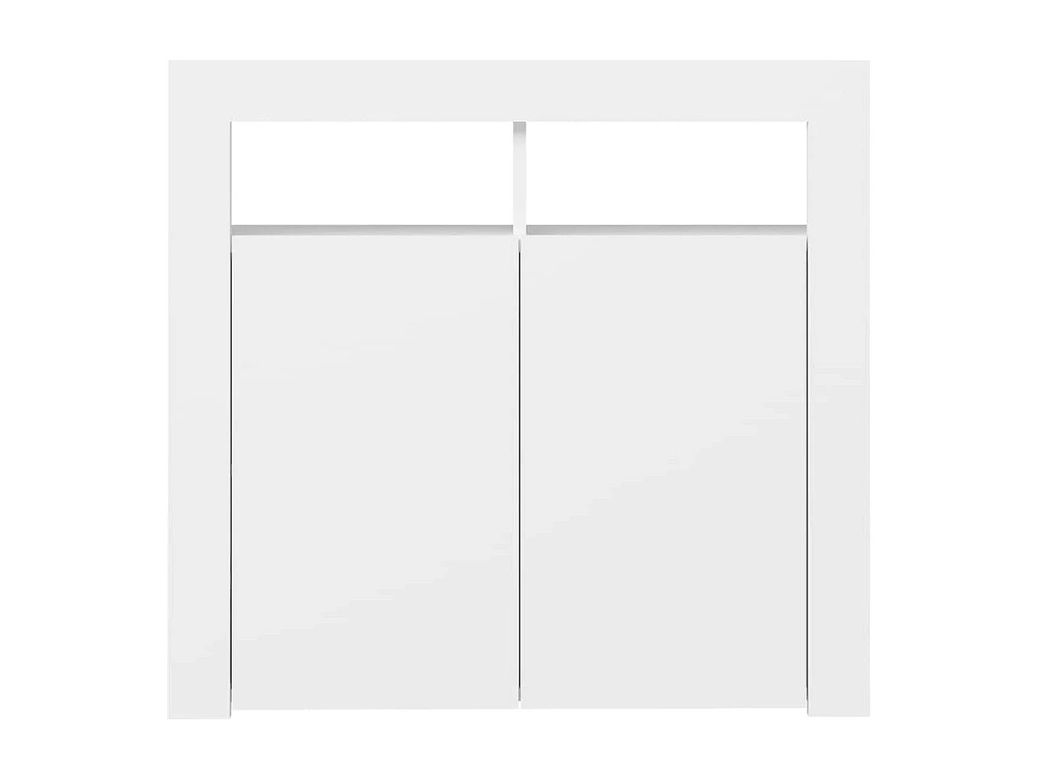 Buffet avec lumières LED Blanc 80x35x75 cm