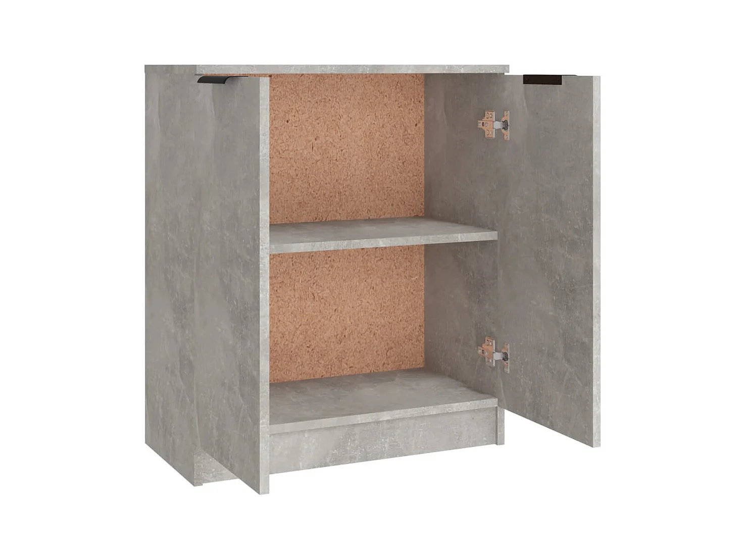 Buffets 3 pcs gris béton bois d'ingénierie