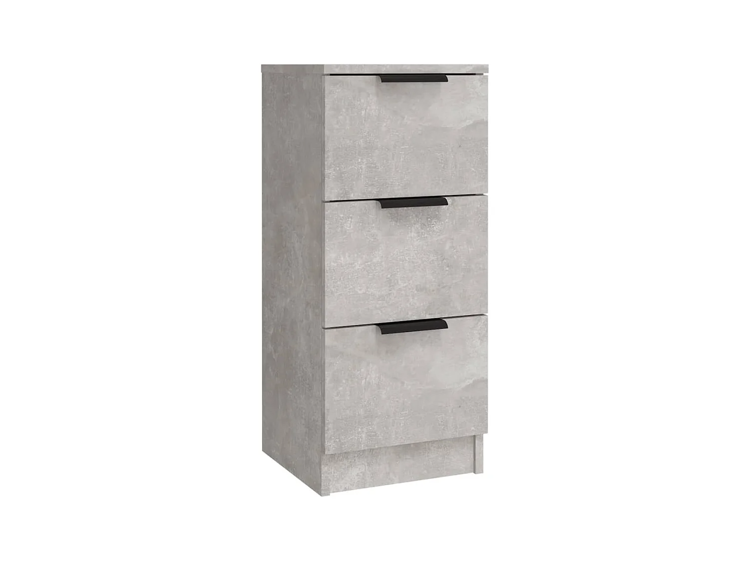 Buffets 3 pcs gris béton bois d'ingénierie