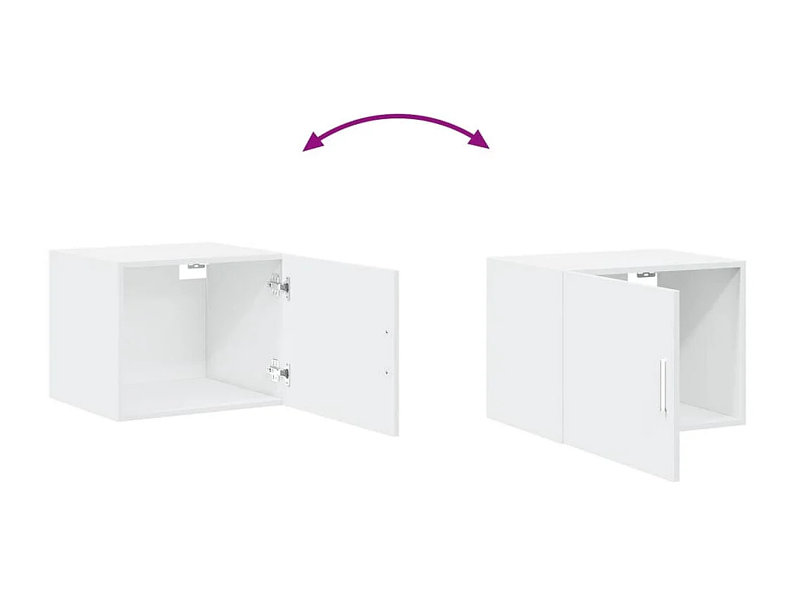 Armoire murale blanc 50x42,5x40 cm bois d'ingénierie