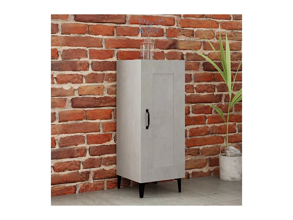 Buffet Gris béton 34,5x34x90 cm Bois d'ingénierie