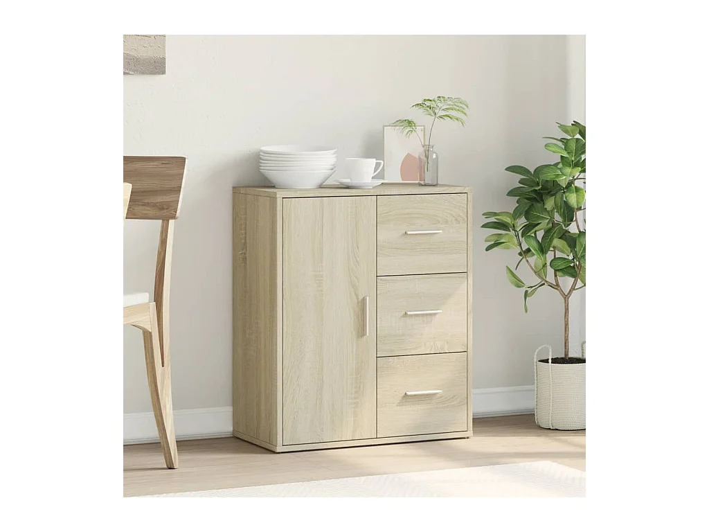 Buffet chêne sonoma 60x31x70 cm bois d'ingénierie