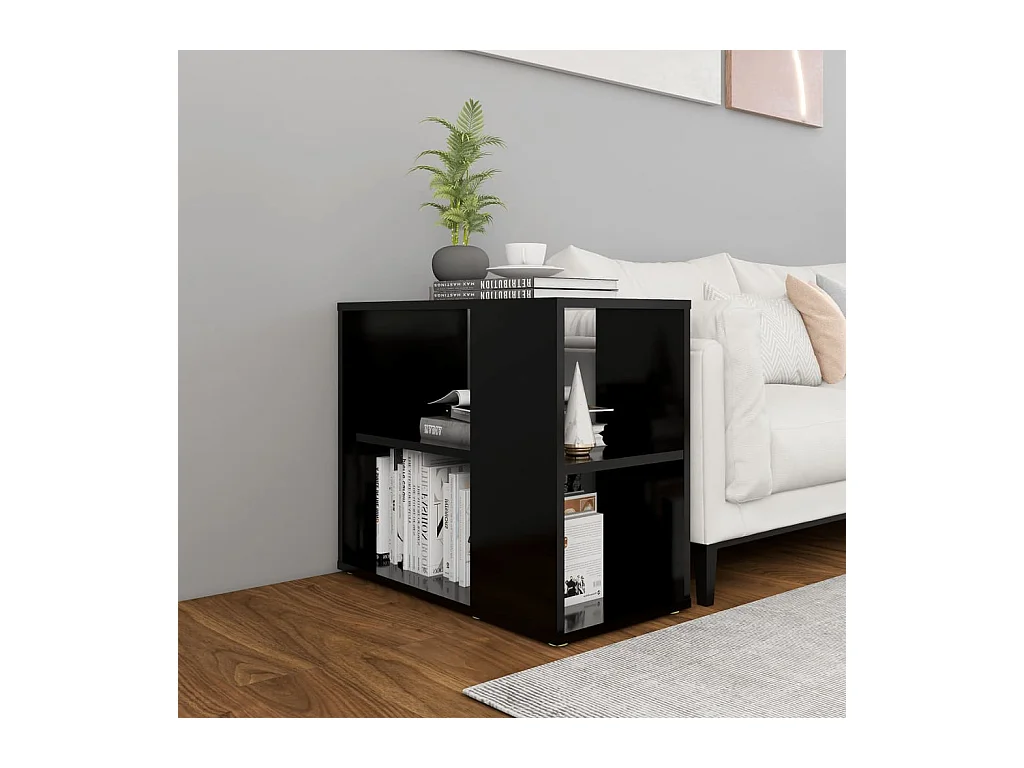 Armoire latérale Noir 60x30x50 cm Bois d’ingénierie