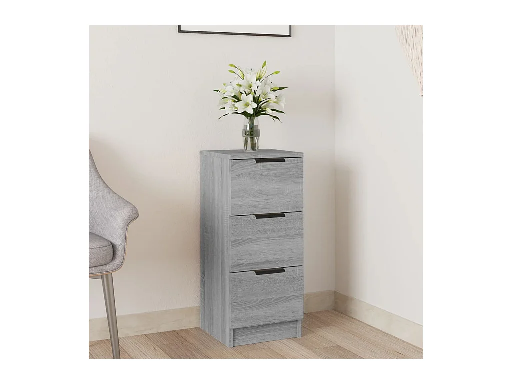 Credenza Sonoma grigia 30x30x70 cm in legno composito