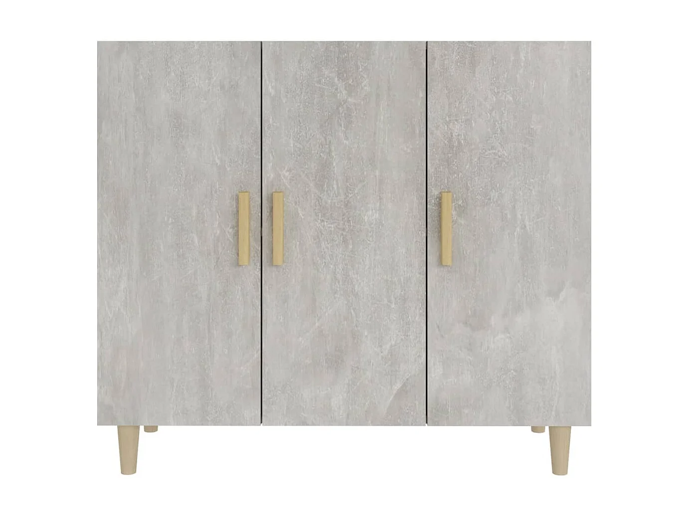 Buffet gris béton 90x34x80 cm bois d'ingénierie