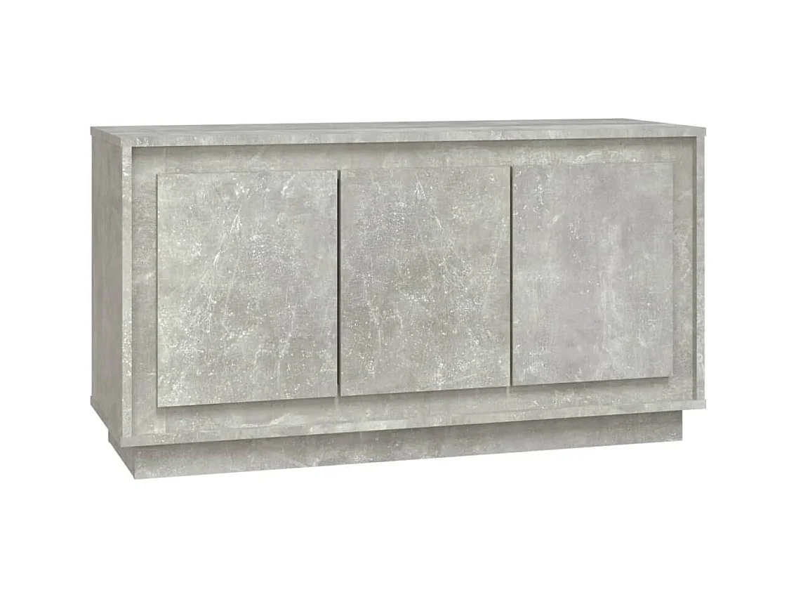 Buffet gris béton 102x35x55 cm bois d'ingénierie