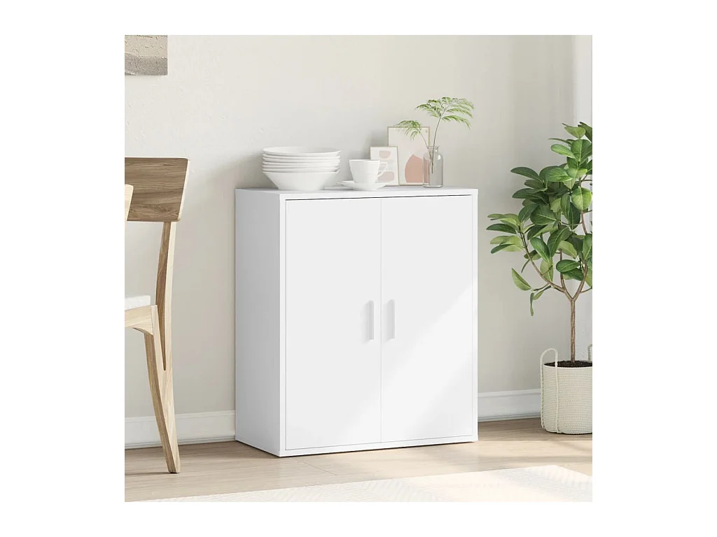 Buffet blanc 79x38x80 cm bois d’ingénierie