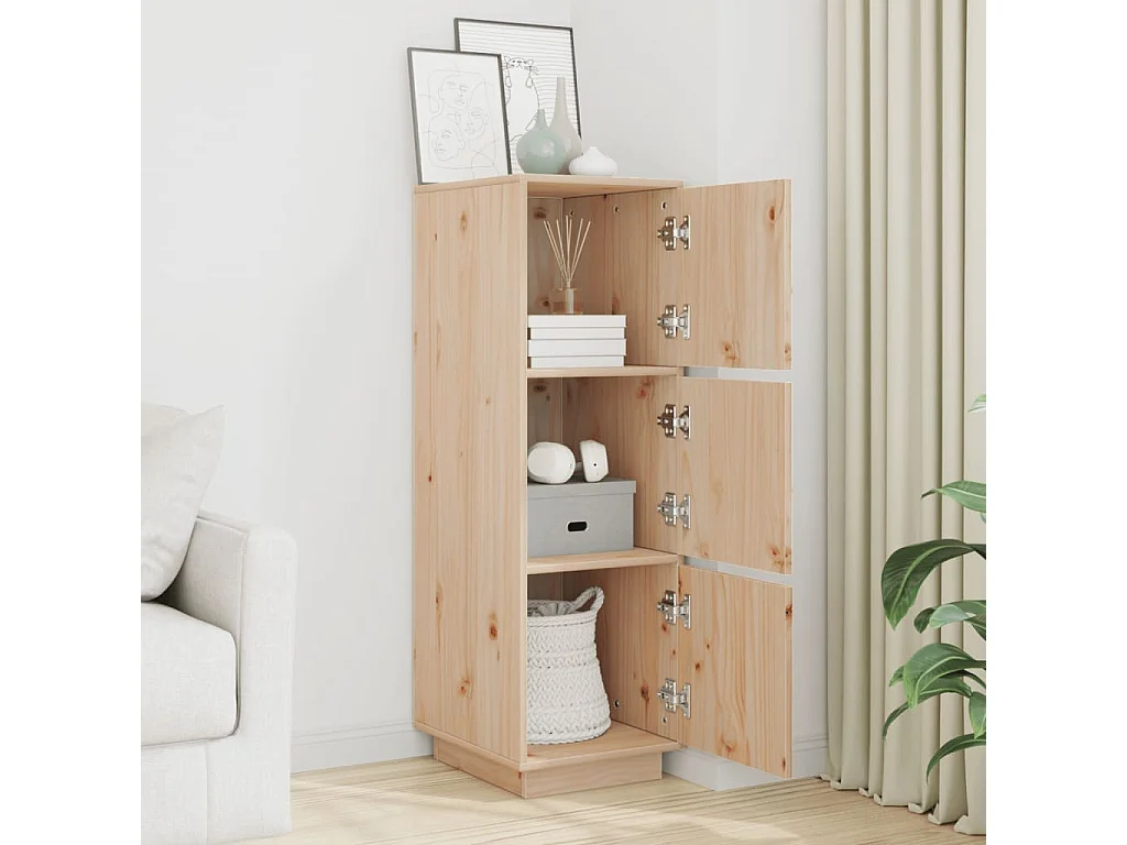 Buffet haut 34x40x108,5 cm Bois massif de pin