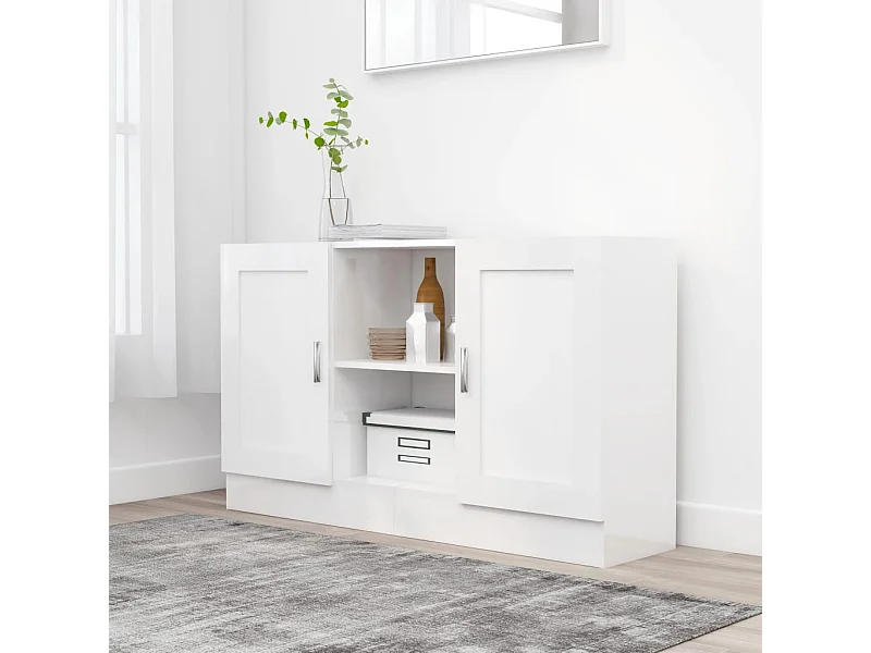 Buffet Blanc 120x30,5x70 cm Bois d'ingénierie