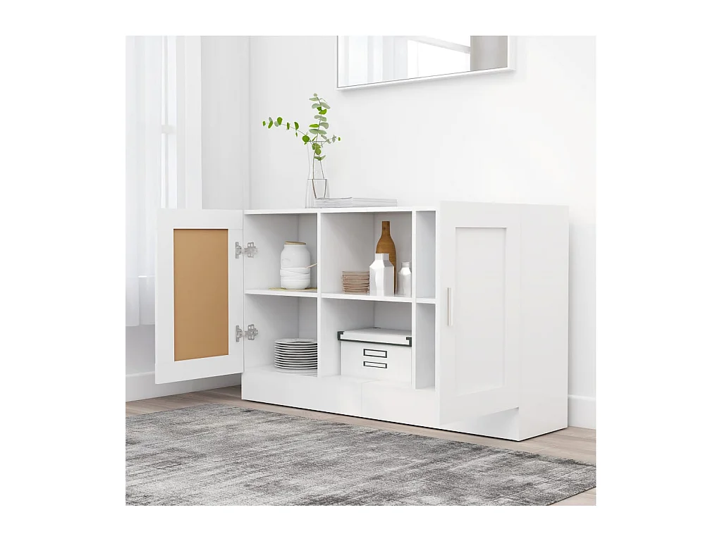 Buffet Blanc 120x30,5x70 cm Bois d'ingénierie