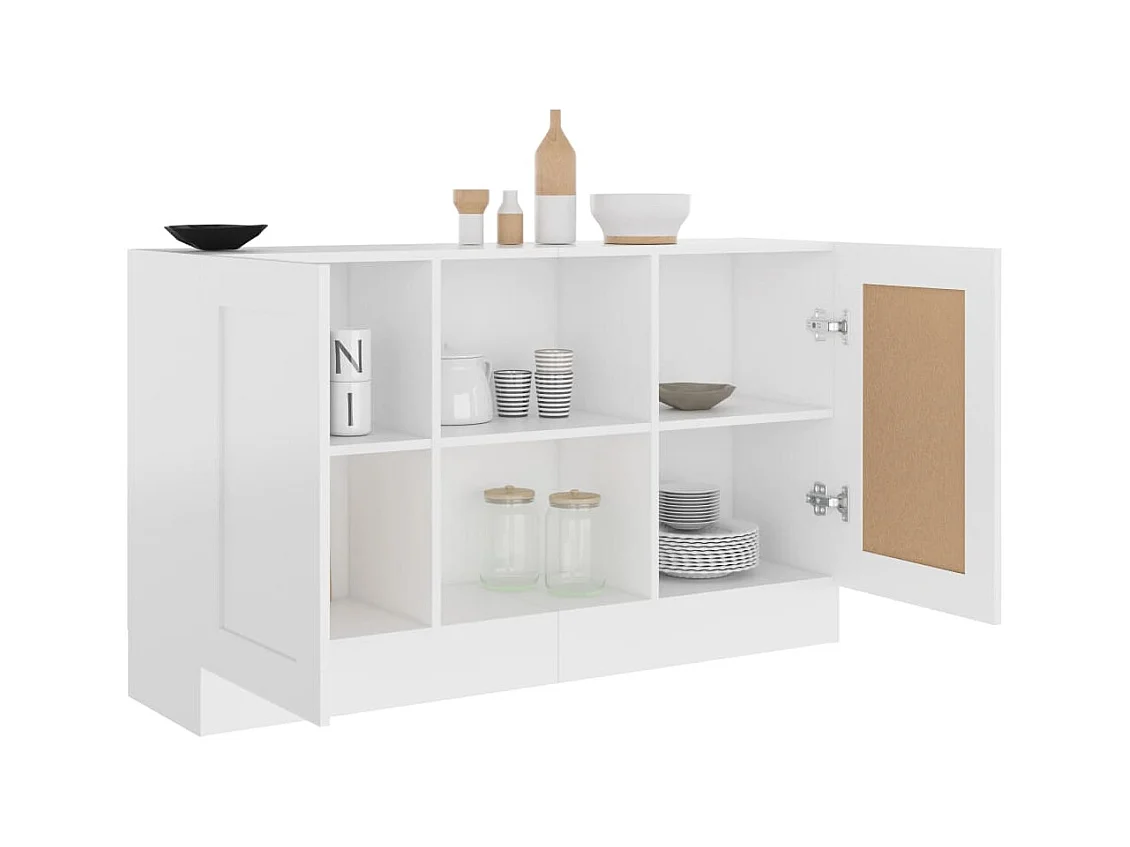Buffet Blanc 120x30,5x70 cm Bois d'ingénierie
