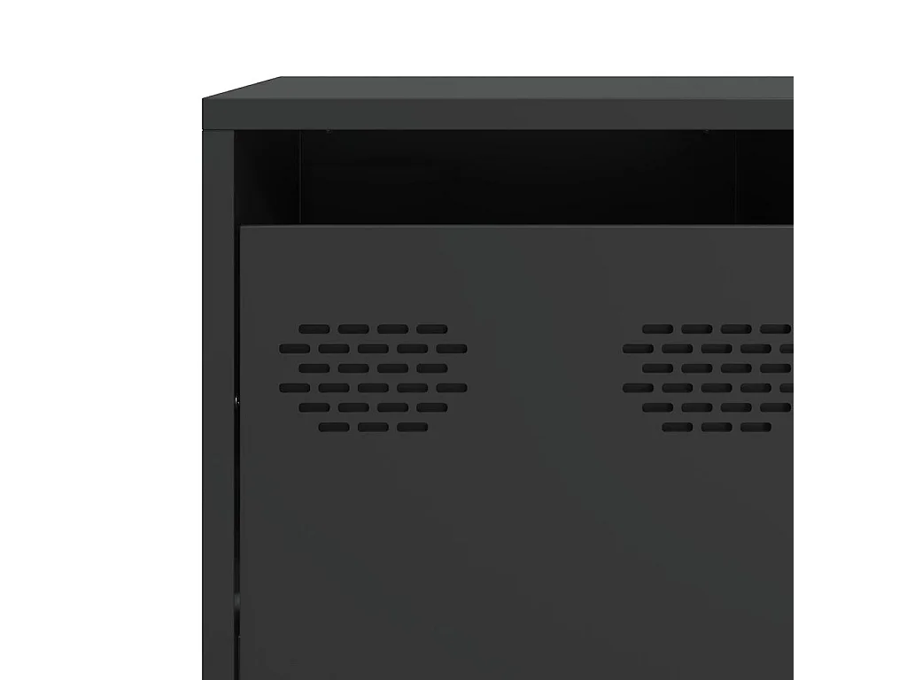 Buffet noir 135x39x73,5 cm acier laminé à froid