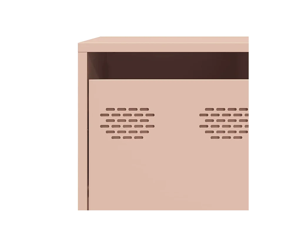 Buffet rose 135x39x103,5 cm acier laminé à froid