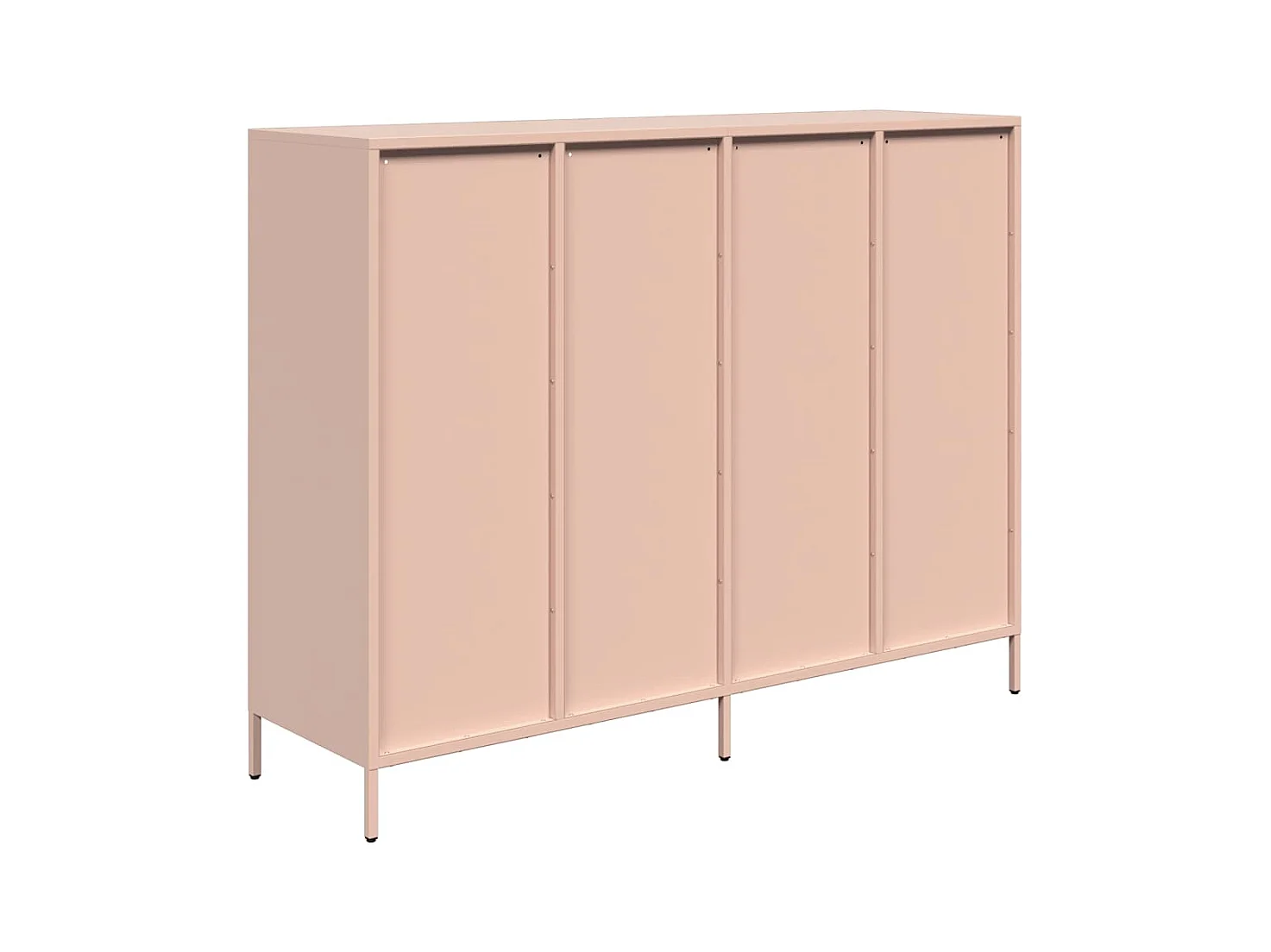 Buffet rose 135x39x103,5 cm acier laminé à froid