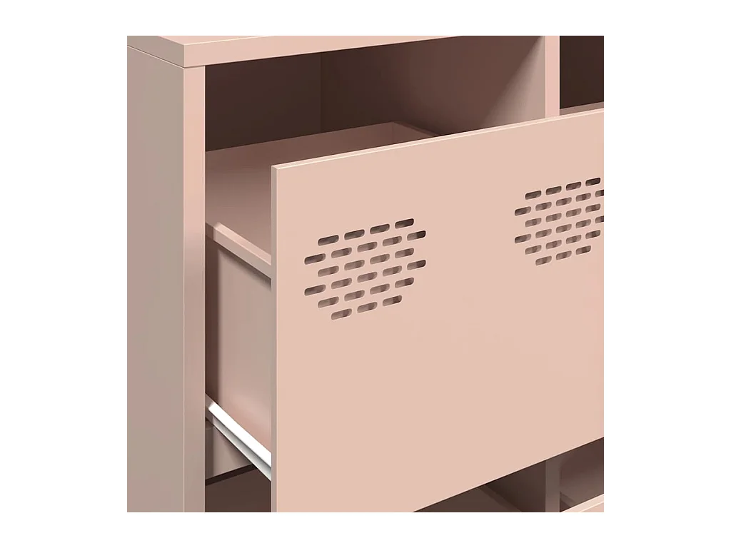 Buffet rose 135x39x103,5 cm acier laminé à froid