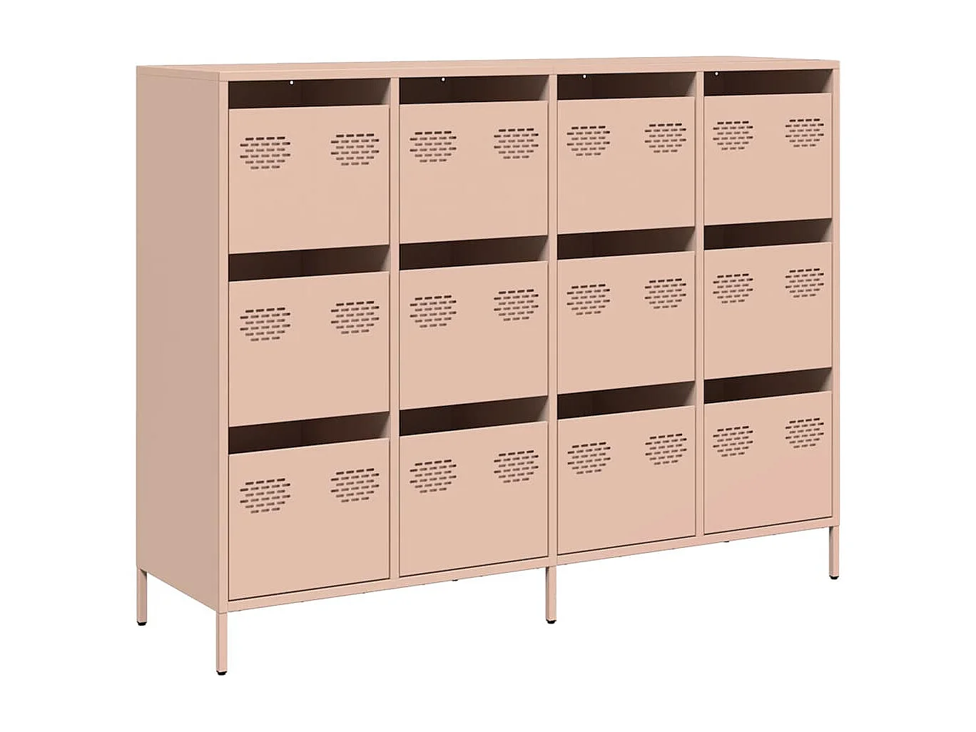 Aparador rosa 135x39x103,5 cm acero laminado en frío