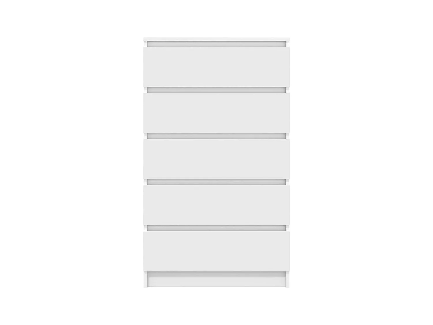 Cassettiera bianca 60x36x103 cm Legno ingegnerizzato