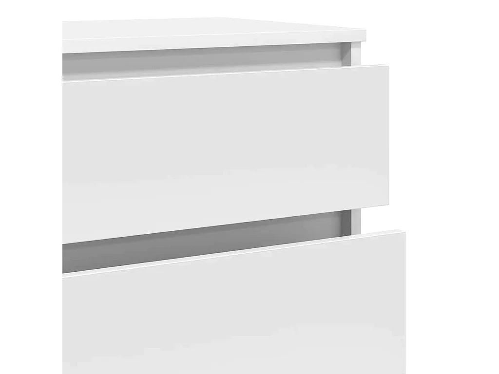 Cassettiera bianca 60x36x103 cm Legno ingegnerizzato