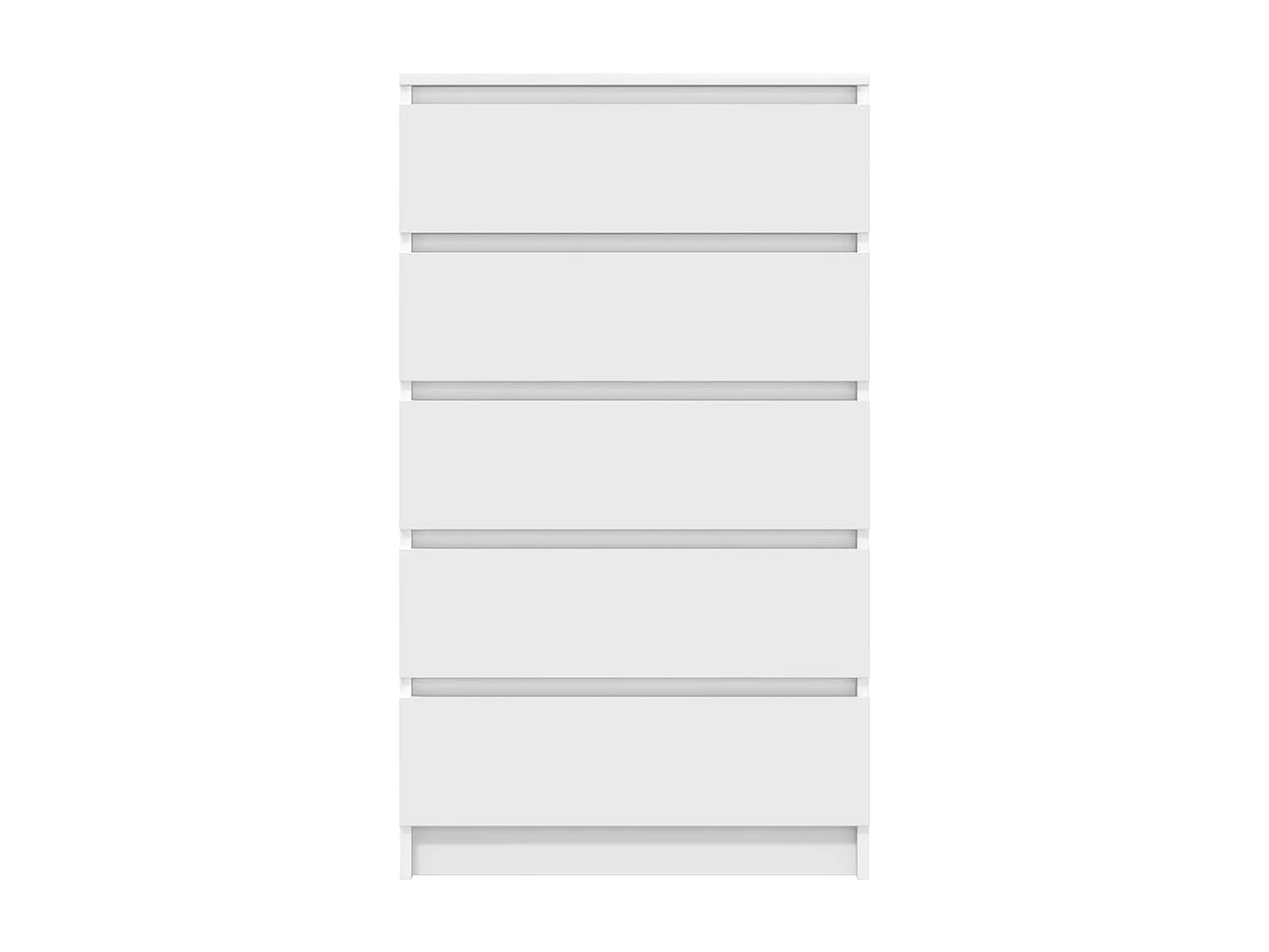 Cassettiera bianca 60x36x103 cm Legno ingegnerizzato