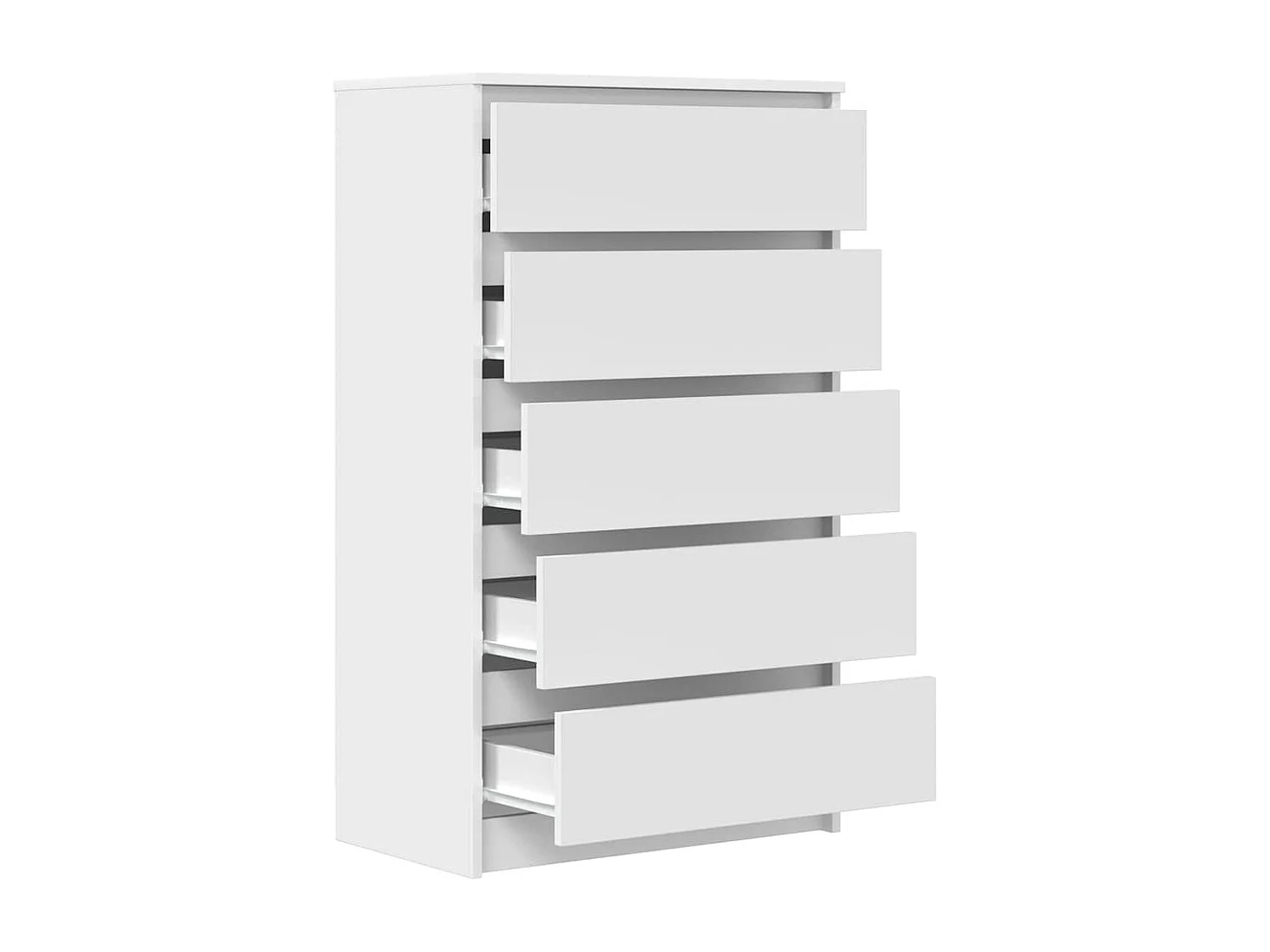 Cassettiera bianca 60x36x103 cm Legno ingegnerizzato