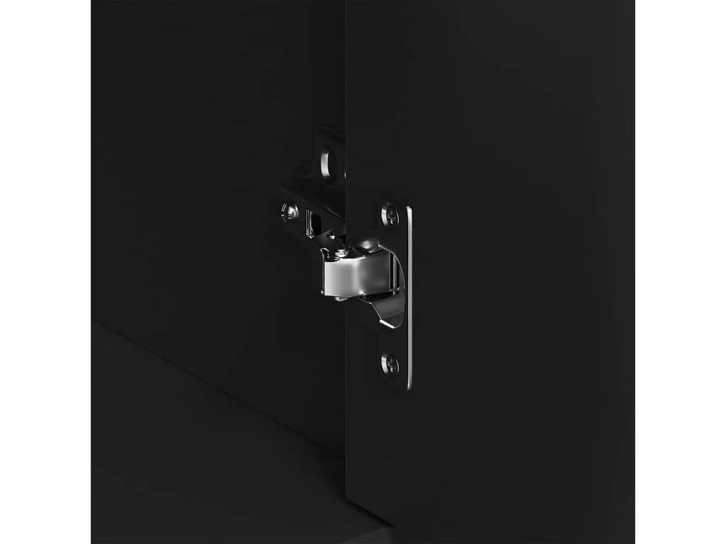 Buffet Noir 88x30x70 cm Bois d'ingénierie